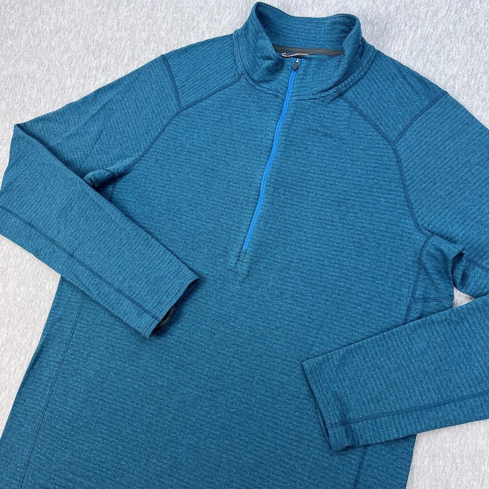 Patagonia Thermal Weight Capilene Baselayer Mens L Blue Polartec Half-Zip